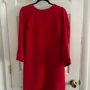 Nicole Miller Vibrant Red Long Sleeve Dress